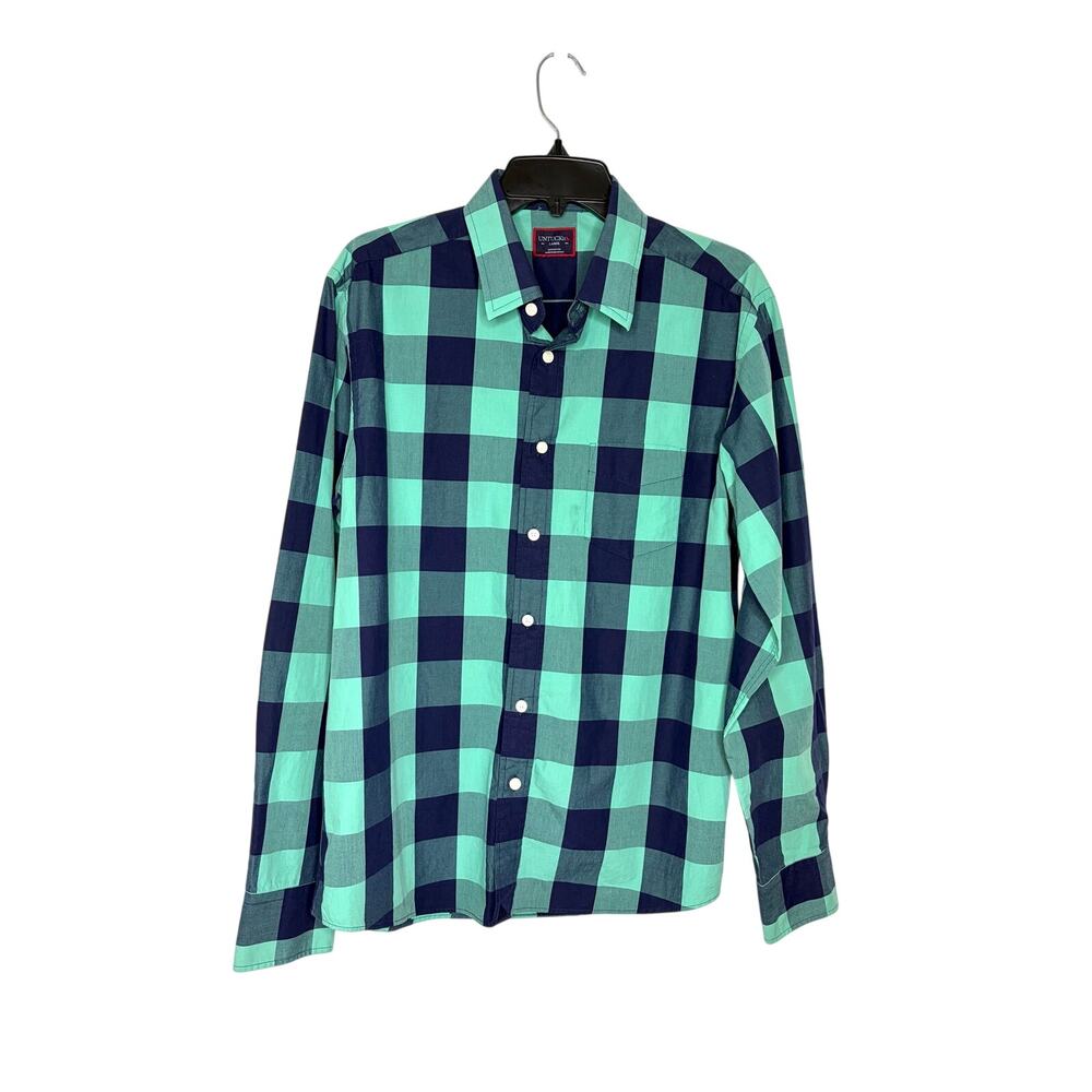 UNTUCKit Bonarda Long Sleeve Button Up Shirt Men's Sz L Buffalo Plaid Cotton